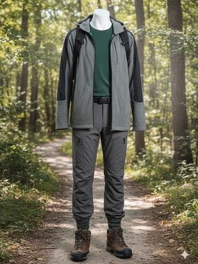 VRST Pinnacle Polar Fleece Zip Up Men's Gray and Black Performance Hooded Jacket